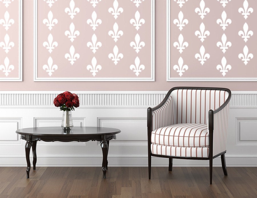 Fleur de Lis Vinyl Decal Wallpaper