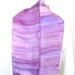 Hand painted silk scarf light purple stripes hand painted design