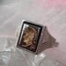 Vintage Carved Glass Intaglio Centurion Ring - Roman Soldier - Adjustable - Signed Sarah Coventry - 1970 - NOS