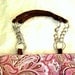 Pink Brown Paisley Fabric Handbag Purse Unique