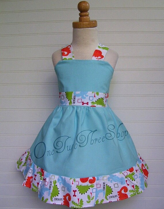 Custom Boutique Clothing Dinosaurs Jumper Dress