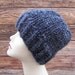 Charcoal Grey Hand Knitted Classic Unisex chunky beanie Hat