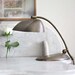 Vintage Metal Banker's Lamp. Utilitarian Design. Elegant Form