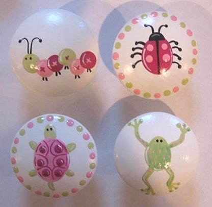 Girls Garden Critter Childrens Drawer Knobs
