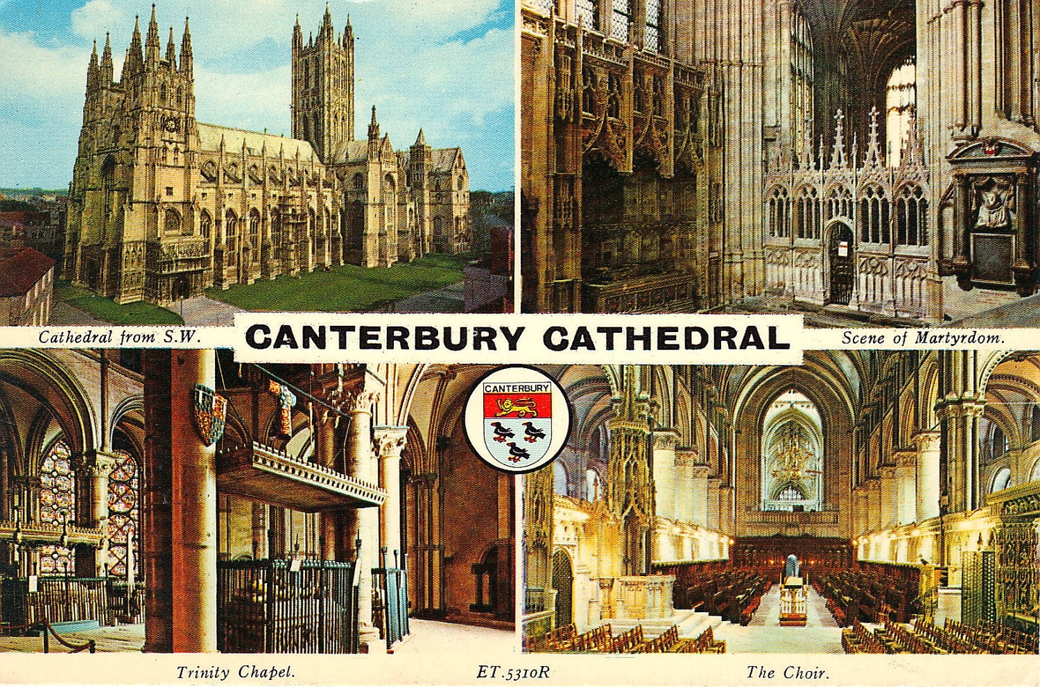 Canterbury Cathedral - Kent - United Kingdom - Vintage International Postcards