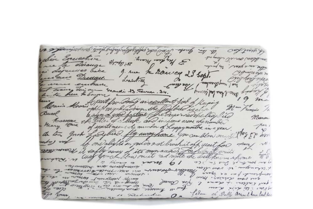 15 " Macbook or Laptop sleeve with zipper closure- Script -Ready to ship