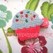 Baby hair clip, baby girl hair clip, toddler hair clip - Pink Crochet Cupcake
