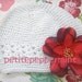 Beanie hat - baby beanie hat- toddler beanie hat - Red Flower With White Beanie