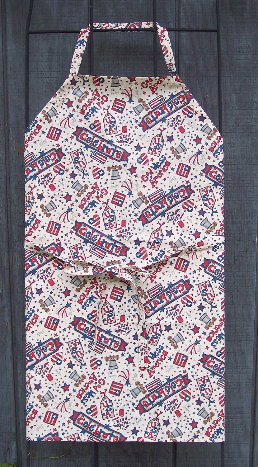 Patriotic "Celebrate" Adjustble Chef Apron