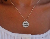 book geek charm necklace