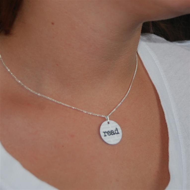 read charm necklace
