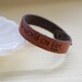 Go forth and set the world on fire engraved 1/2" leather bracelet