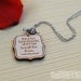 She is too fond of books necklace