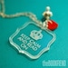 Keep calm and read on acrylic necklace
