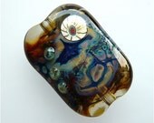 Handmade Glass Lampwork Bead Focal Crackle Look SRA