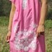 Pretty in Pink Vintage Hand Embroidered Mexican Dress Spring Flowers
