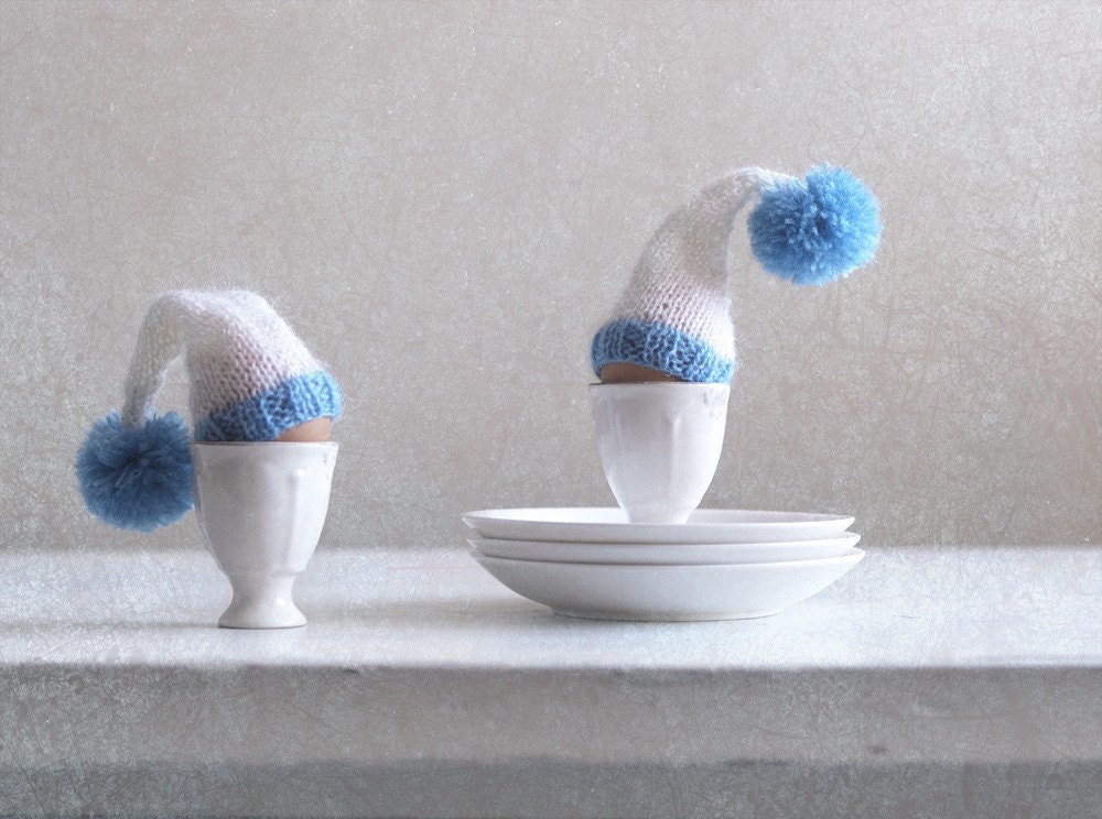 Set of 2 knitted egg cozy