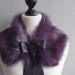 SALE 10% OFF Violet faux fur collar