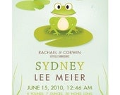 Custom Birth Print-Frog-8x10