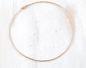 Rose Gold Bangle Bracelet, Thin Simple Knot