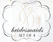 Bridesmaids Set of Four Large Gold Pull Through Infinity Earring