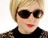 CLASSIC Vintage 60's AUDREY Mod Glass Lens SUNGLASSES Tortoise