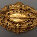 Art Nouveau Oval Brooch with Multi Colored Rhinestones