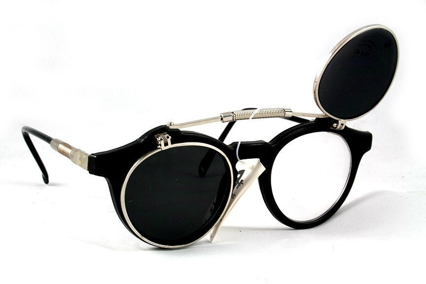 Steampunk Gothic flip up Sunglasses Hi Tek London Alexander