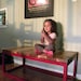 Steel and Redwood Bench