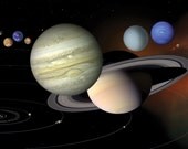 Our Solar System Photograph 13x19 inch Print of the Planets