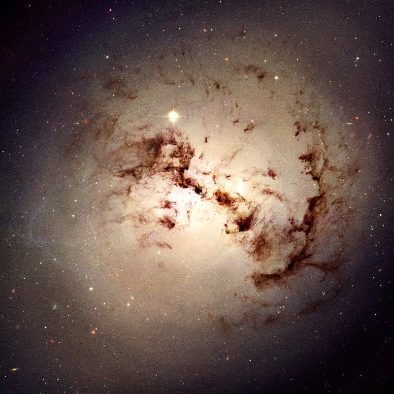 Dusty Galaxy -- 12x12 Hubble Space Telescope Print on Metallic Photo Paper