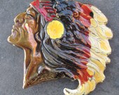 Indian Chief Buckle Native American Chief with War Bonnet on Buckle Heavy Metal Buckle Funky Metal Buckle