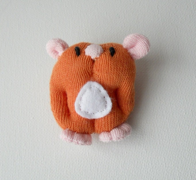 RESERVED LISTING for Kittypinkstars, sock sculpture hamster brooch