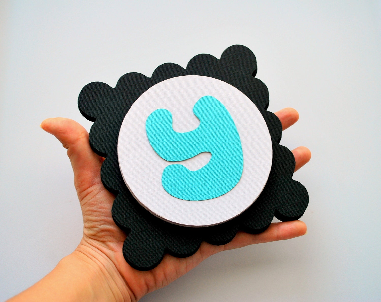 DIY Happy Birthday Banner Set, Ready to Build Banner Black and aqua blue Banner A240 Free Shipping Il_570xn