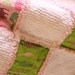 Rag Quilt Urban Circus and Chenille - Baby Toddler Girl Pink, Green, Yellow, White Elephants and Giraffes