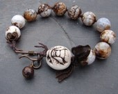 Porcelain Bee and Agate Handmade Bracelet - ForMySweetDaughter