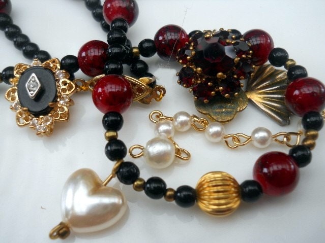 Drop Dead Red Vintage Austrian Crystal Free Shipping US and Canada
