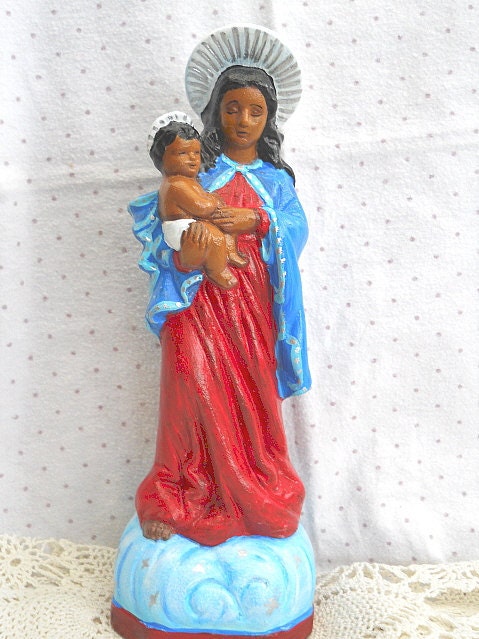 Our Lady of the Americas Vintage Restored Statue of The Virgin Mary