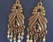 Brass Chandelier Earrings