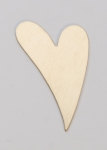 Brass Funky Heart-24ga- 1 1/2" x 1" PK/6--Great for your Jewelry Stamping Needs-Stamping Blanks for Personalized Jewelry