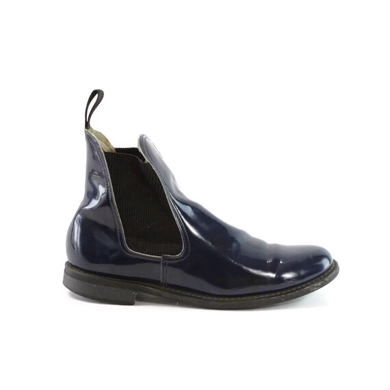 blue patent boots