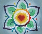 I AM LOVE -  Original art , Giclee signed print ,Deep gallery , Wrapped canvas ,13.7"X13.7" (35cmX35cm)
