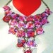 25% off Sale Red, Pink, Purple & Orange with Brass Bib Necklace on Etsy