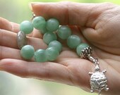 Fertility Bracelet - HOPE - Green Aventurine, Labradorite, Turtle charm