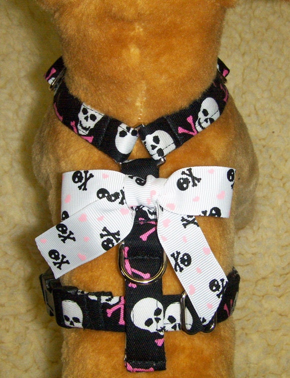 Skull Adjustable Harness for small dog