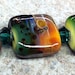 HandMade Boro LampWork Glass Beads -set of 5beads- RAINBOW- Artisan Beads-SRA