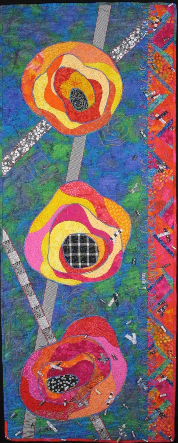 Handmade Art Quilt - 3 IN A ROW