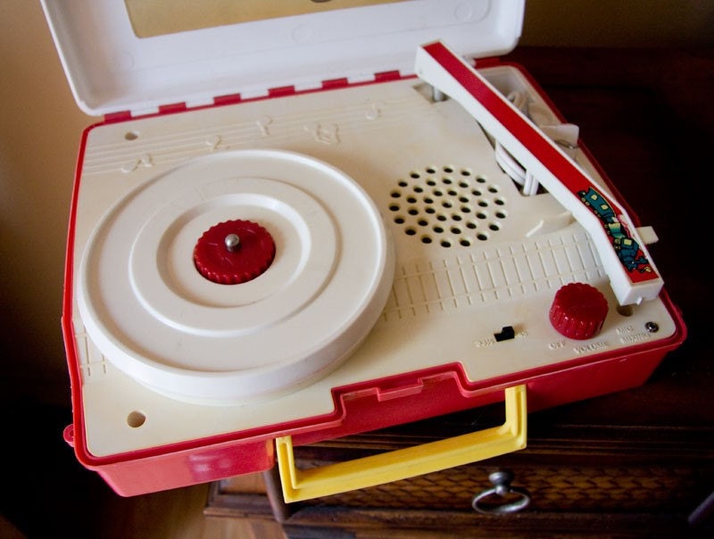 Vintage Record Player Vintage Radio Shack Mushroom Houses little boy musician etsy kids