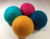 Wool Dryer Balls - Candy Pop - Set of 4 - Eco Friendly - Can Be Scented or Unscented