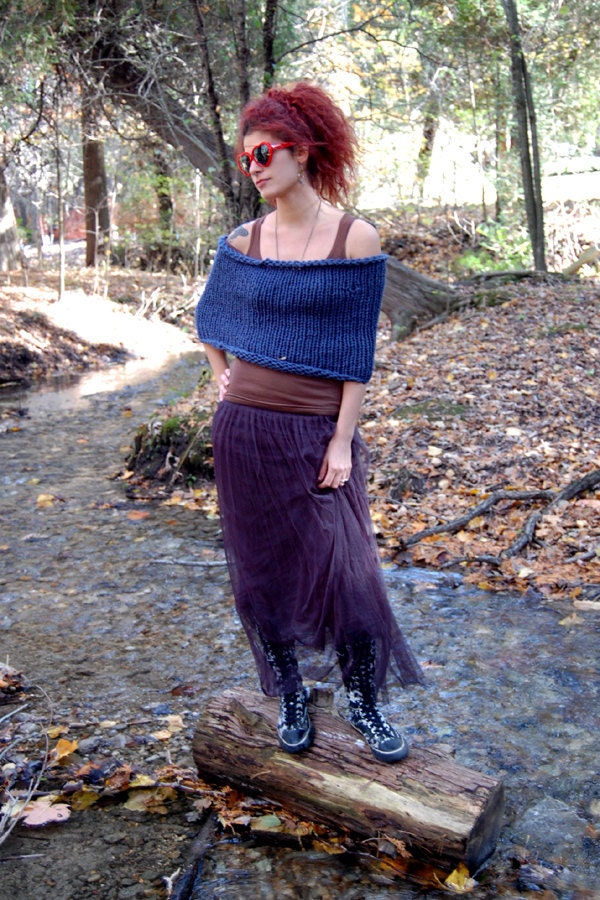 Midnight Blue Chunky Cowl